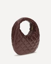 Borsa a Mano Icarino in nappa trapuntata - MARRONE | Base Blu