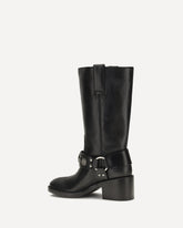 Dakota buckle knee-high Boots - BLACK | Base Blu