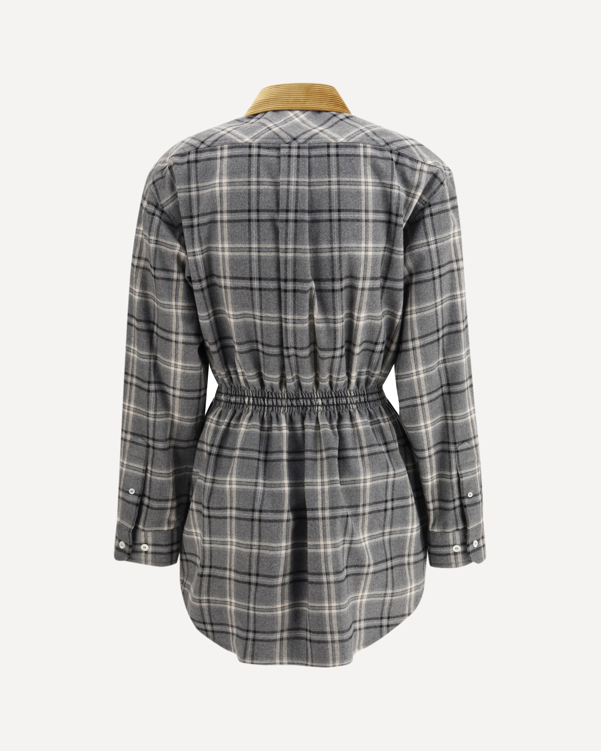grey flannel dress Women's SOFT FLANNEL FLARE DRESS