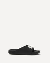 Rubber logo Slippers - BLACK | Base Blu