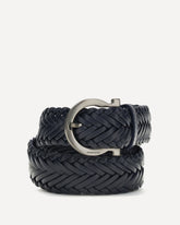 Braided leather Belt - BLUE | Base Blu
