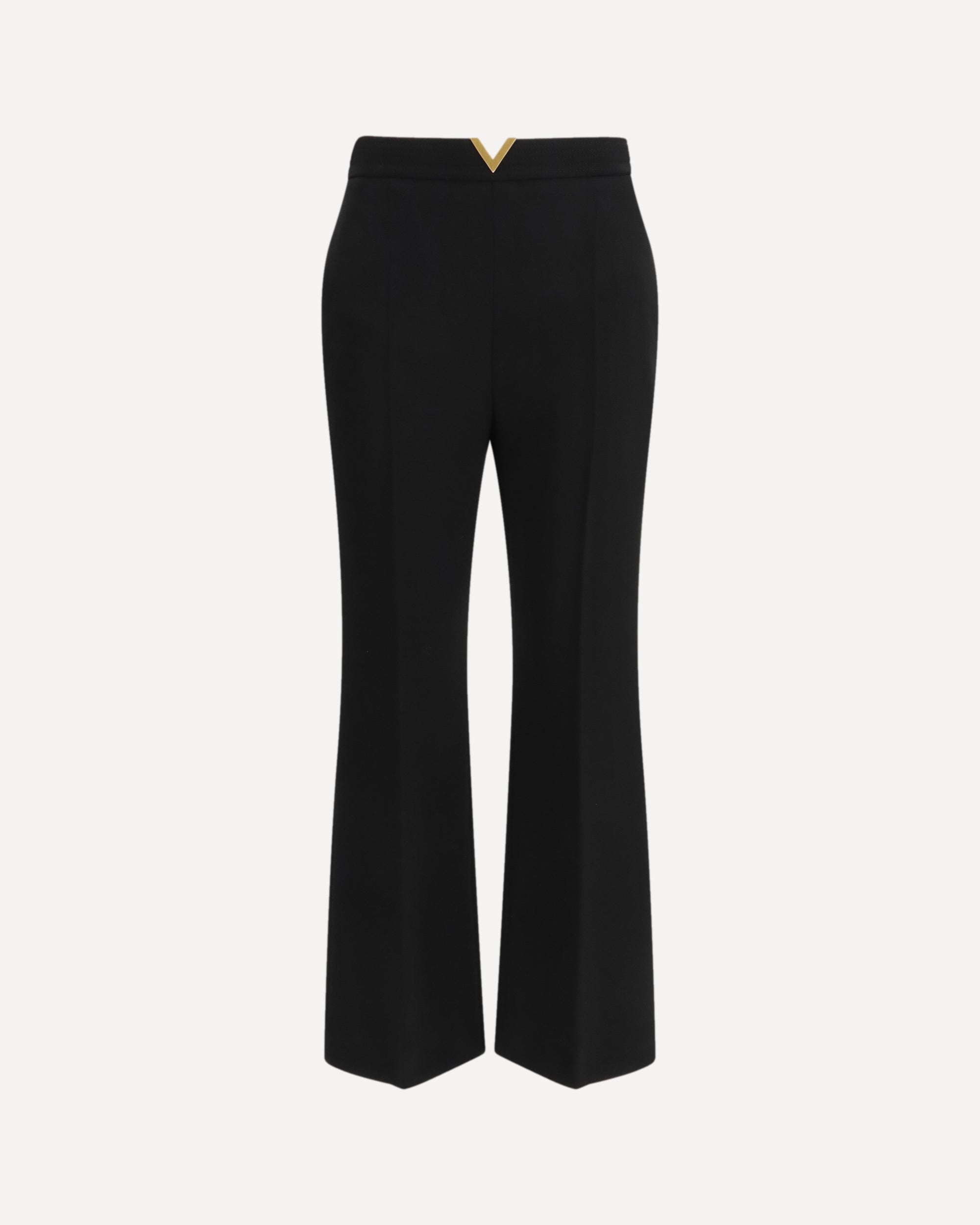 VALENTINO Pantaloni flare in lana NERO Base Blu