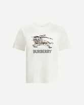 Cotton T-shirt with drawn EKD - WHITE | Base Blu