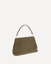 T-Lock suede satchel Bag - GREEN | Base Blu