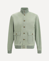 Suede leather Jacket - GREEN | Base Blu