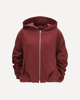 Draped cotton jersey Sweatshirt - BORDEAUX | Base Blu
