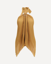 Plissé chiffon Top - BEIGE | Base Blu
