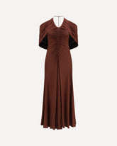 Abito midi in jersey - MARRONE | Base Blu