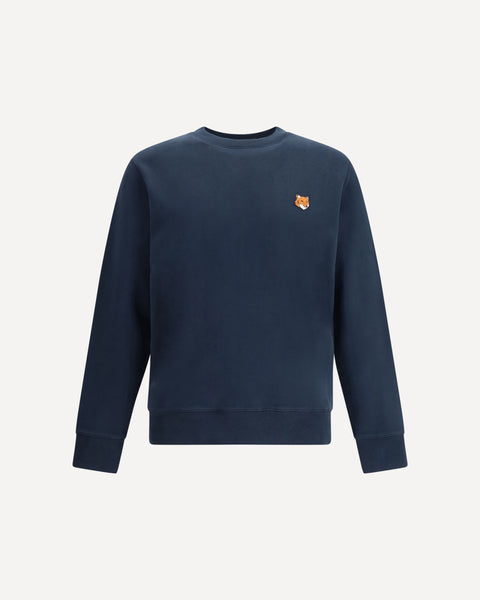 MAISON KITSUNÉ Fox Head Regular Sweatshirt BLUE | Base Blu