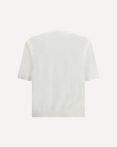 Cotton knitted T-shirt - WHITE | Base Blu