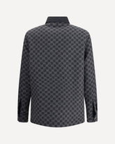 Wool Jacket with all-over GG monogram - GREY | Base Blu