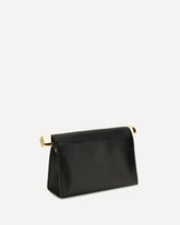 Rond Carré leather Shoulder Bag - BLACK | Base Blu