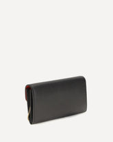 Gancini Wallet with shoulder strap - BLACK | Base Blu