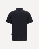 Polo in cotone con logo ricamato - NERO | Base Blu