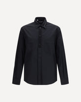 Cotton Shirt with pockets - BLACK | Base Blu