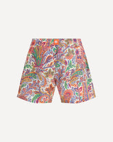 Roma swim Shorts with a placed floral print - MULTICOLOUR | Base Blu