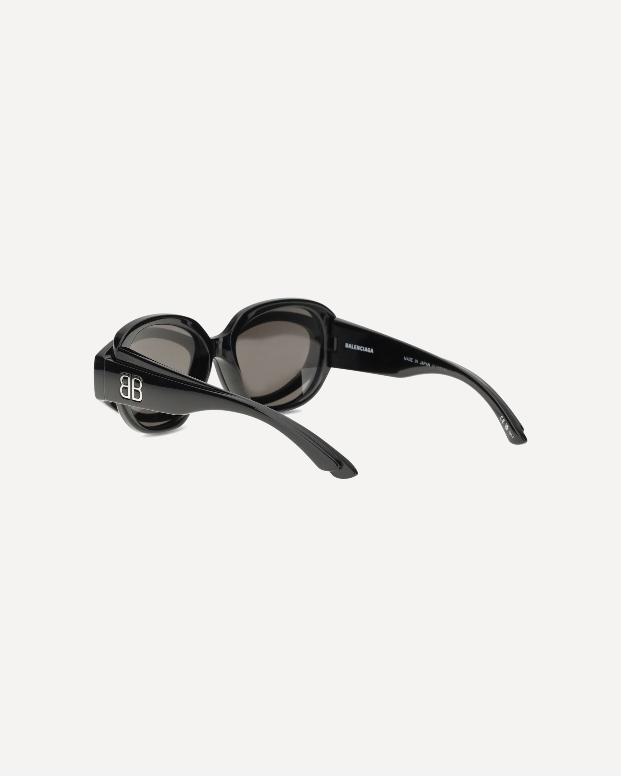 BALENCIAGA Superbusy Round Sunglasses BLACK | Base Blu