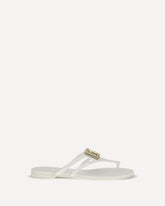 Logo rubber Sandals - WHITE | Base Blu
