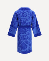 Accappatoio in spugna di cotone jacquard - BLU | Base Blu