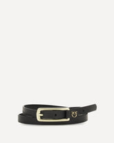 Slim leather Belt - BLACK | Base Blu