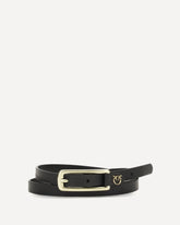 Slim leather Belt - BLACK | Base Blu