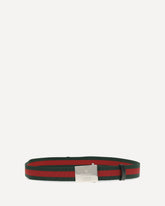 Web Ribbon Belt with rectangular buckle - MULTICOLOUR | Base Blu
