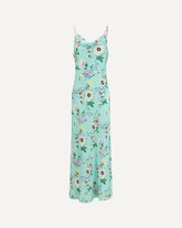 Chain-detail floral maxi Dress - GREEN | Base Blu