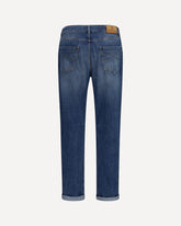 Straight five-pocket Jeans in cotton - BLUE | Base Blu
