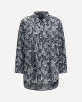 Camicia pintuck drop neck - BLU | Base Blu