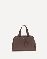 Leather Handbag - BROWN | Base Blu
