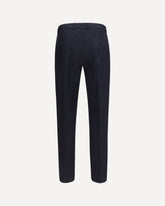 Cotton and linen tailored Pants - BLACK | Base Blu