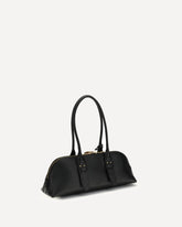 Large Bowling Baguette Shoulder Bag - BLACK | Base Blu