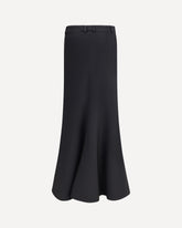 Gonna Godet Maxi in lana - NERO | Base Blu