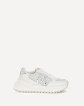 Logo and mirrored detail Sneakers - WHITE | Base Blu