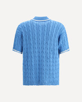 Knit Polo Shirt - LIGHT BLUE | Base Blu