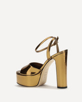 Patty Platform Interstellar Sandals - GOLD | Base Blu