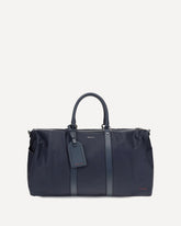 Leather-trim Travel Duffle Bag - BLUE | Base Blu