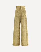 Corduroy wide leg Pants - GOLD | Base Blu