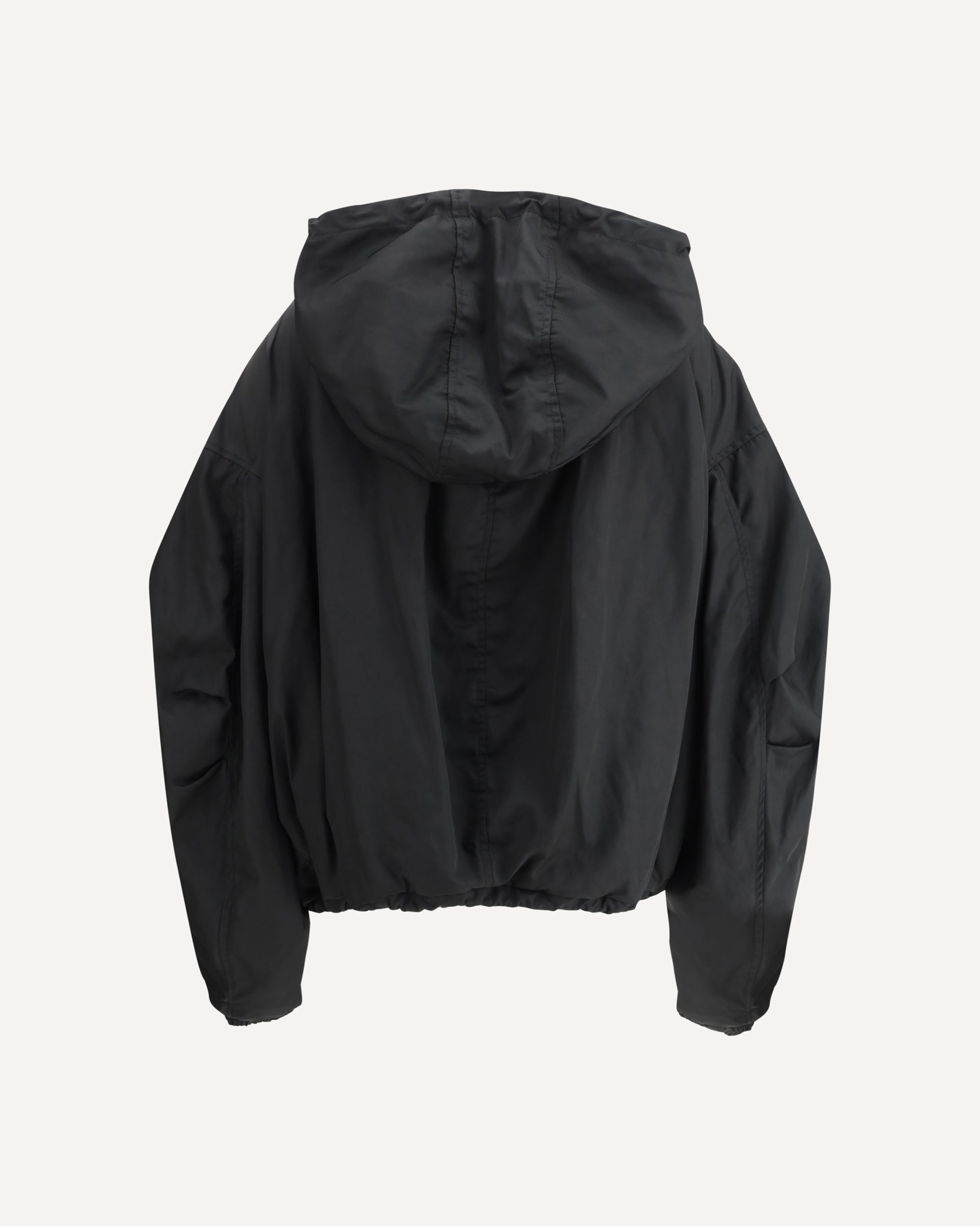 THE ATTICO Nylon Windbreaker Jacket BLACK Base Blu