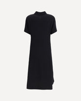 Abito con cinture cady leggero e fluido di viscosa stretch - NERO | Base Blu