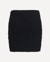 Tweed Mini Skirt with logo buttons - BLACK | Base Blu