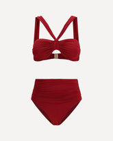 Daylight Knot Detail Swimsuit - BORDEAUX | Base Blu