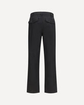 Cotton twill Chinos - BLACK | Base Blu