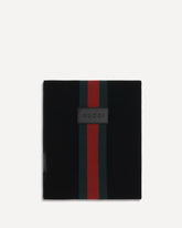 Sciarpa in lana con Nastro Web - NERO | Base Blu