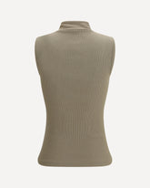 Asymmetrical jersey Top - BEIGE | Base Blu