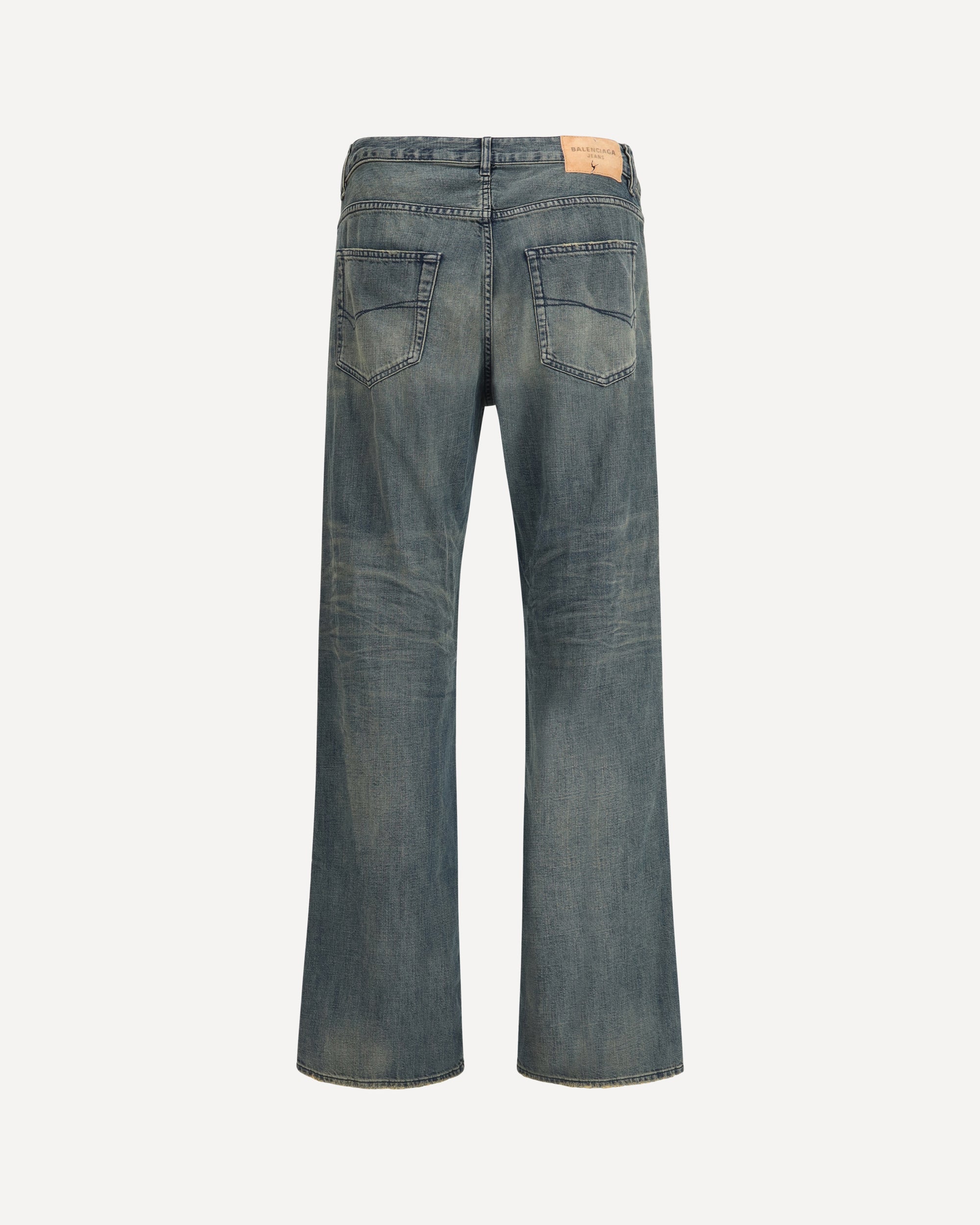 BALENCIAGA Relaxed fit Cotton Denim Pants BLUE | Base Blu