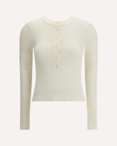 Varra Henley long sleeve Top - WHITE | Base Blu