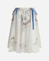 Cotton midi Skirt - WHITE | Base Blu