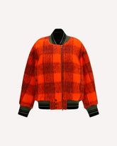Oversized mohair-blend Bomber Jacket - ORANGE | Base Blu