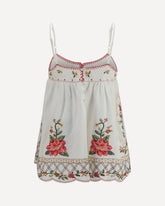 Floral embroidered Top - MULTICOLOUR | Base Blu